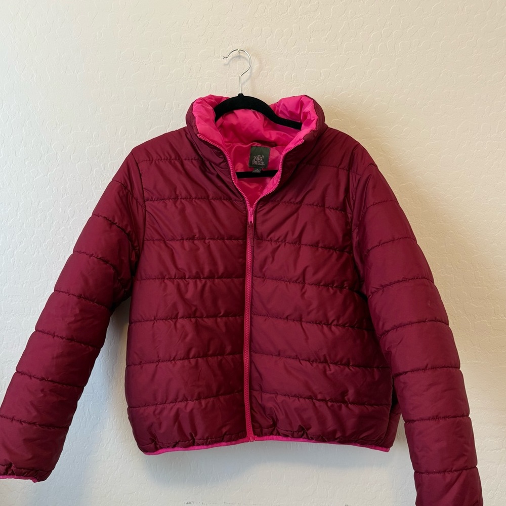 Wild Fable XL Dark/Hot Pink Puffy Jacket